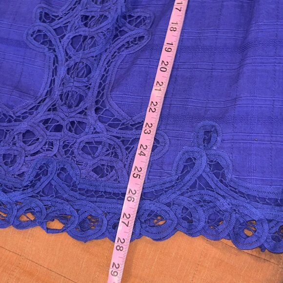 Free People Purple Crochet Tunic Top XS Boho Chic Bohemian Romantic - Picture 8 of 10